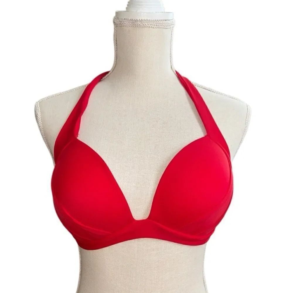 Women's Red Padded Gorgeous Bikini Swim Top Size XL